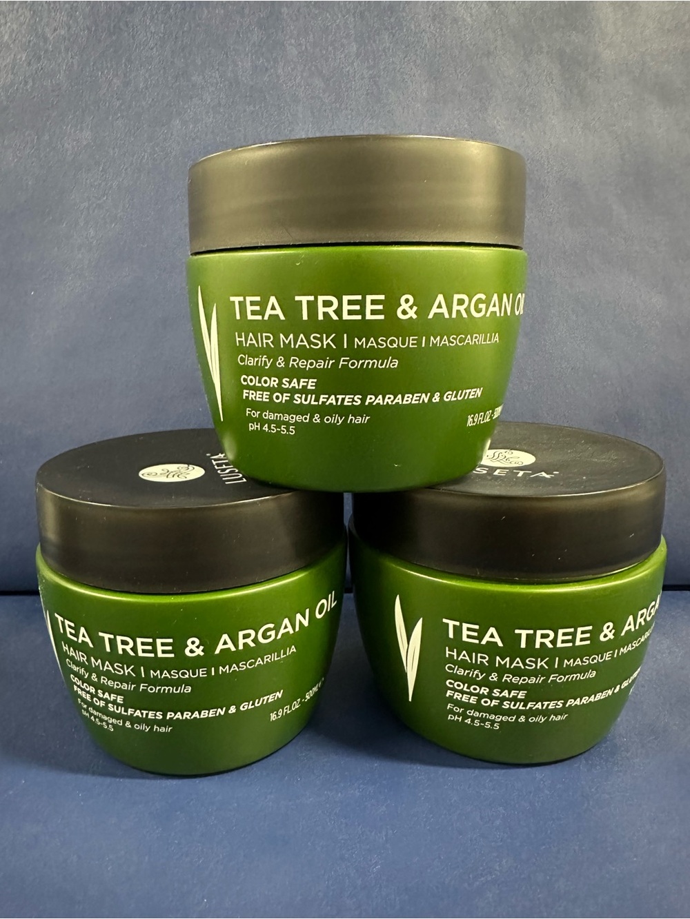 NEW Luseta Tea Tree & Argan Oil Hair Mask Bundle of 3